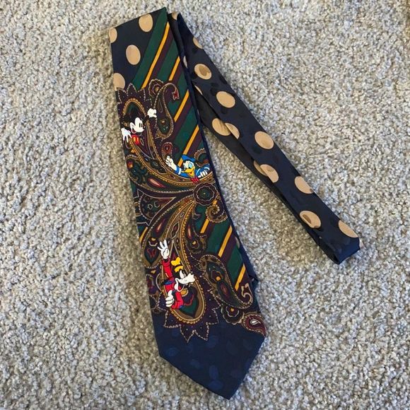 The Disney Store Cartoon Character Tie 100% Silk - Picture 1 of 4